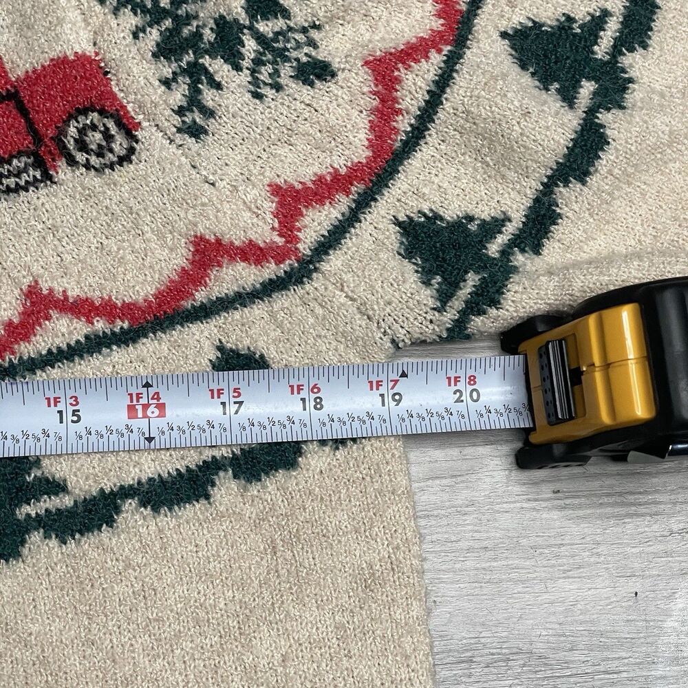 Maurices Sweater Women’s Beige Red Truck Christmas Holiday Fair Isle Knit US M - Picture 6 of 8